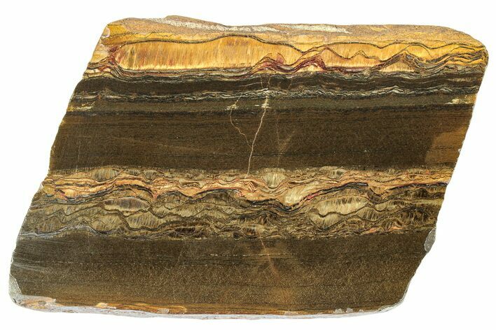 Polished Packsaddle Tiger Eye Slab - Western Australia #290956